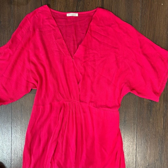 LOVESTITCH pink kimono midis dress SZ MED - Picture 6 of 9